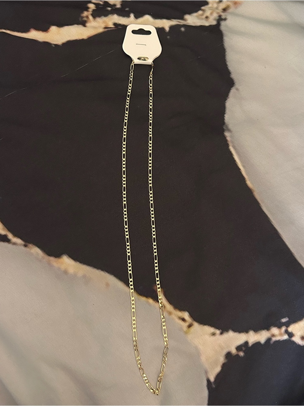 14K Gold Plated Figaro Chain Necklace - Women Jewelry